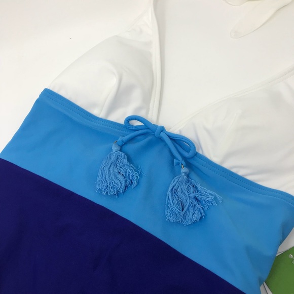 kate spade Swim Kate Spade Colorblock One Piece Halter Swimsuit Poshmark